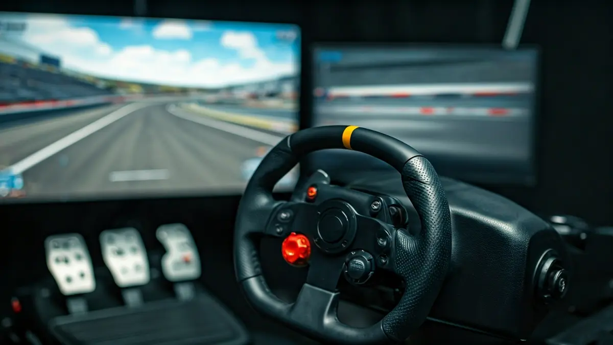 Generic image of a Formula 1 racing simulator.