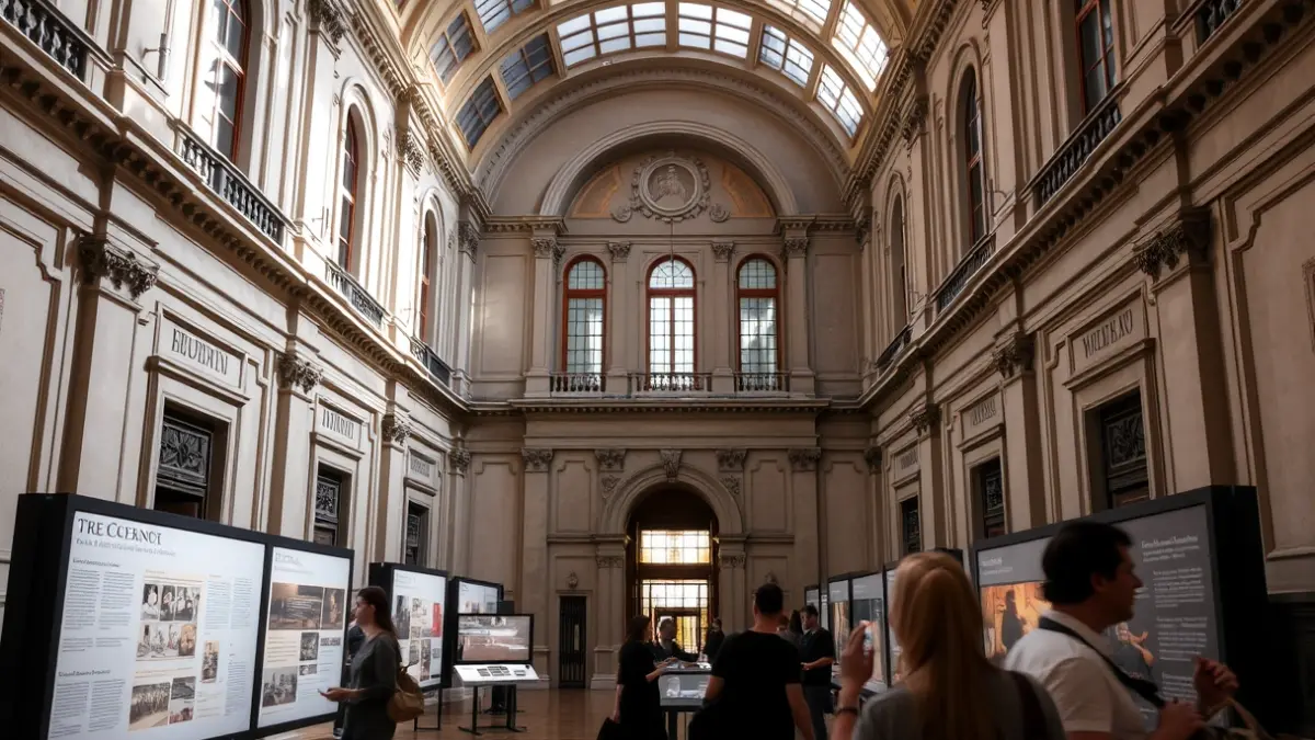 Exhibition of Hispania Nostra's 50th anniversary at the Official College of Architects of Madrid.