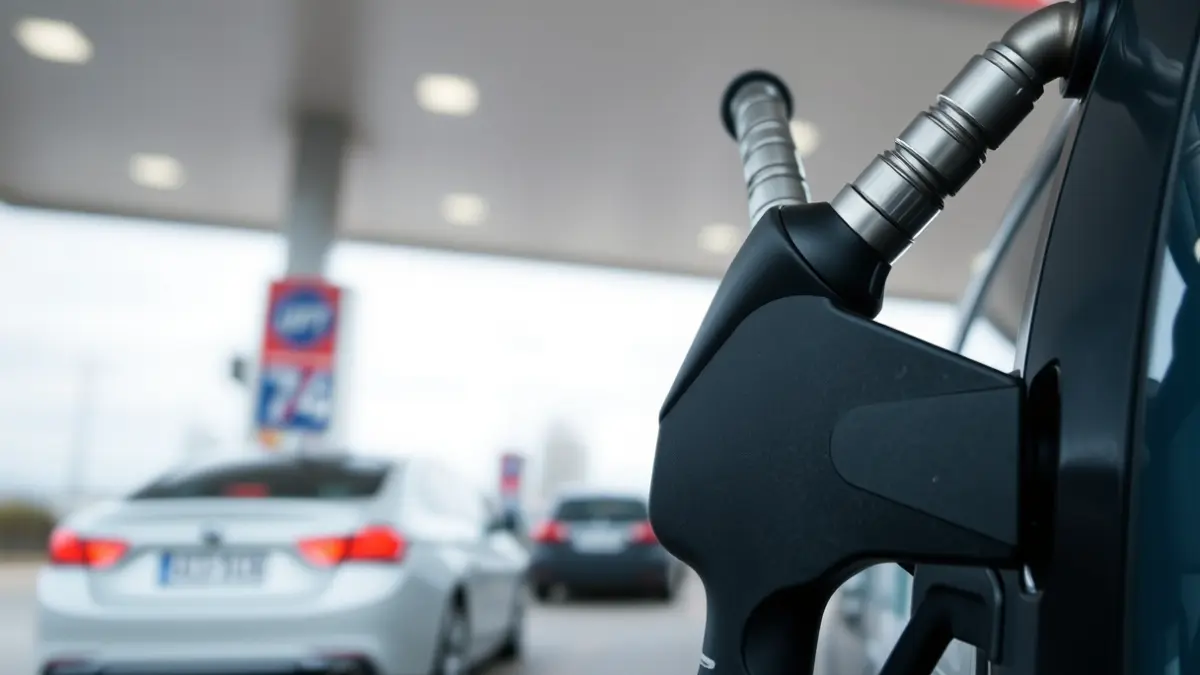 Generic image of a fuel pump nozzle at a gas station.