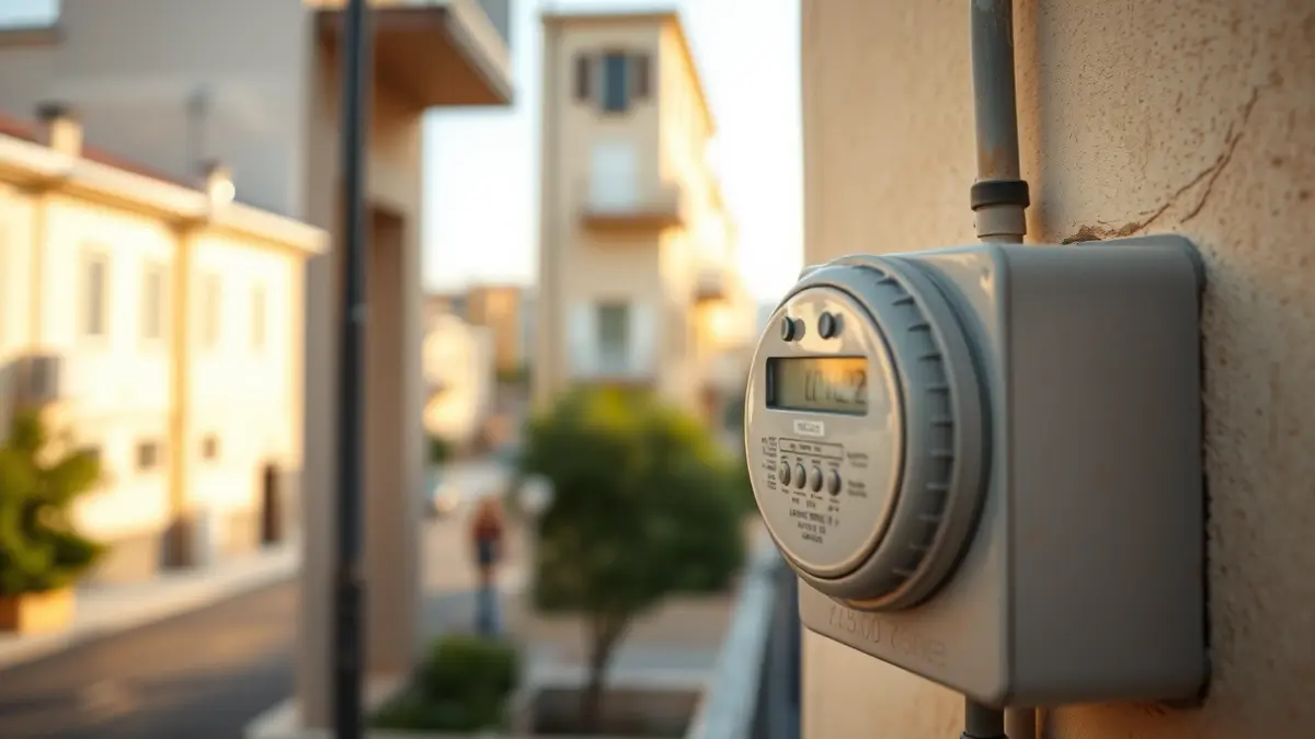 Generic image of an electric meter on a building facade.