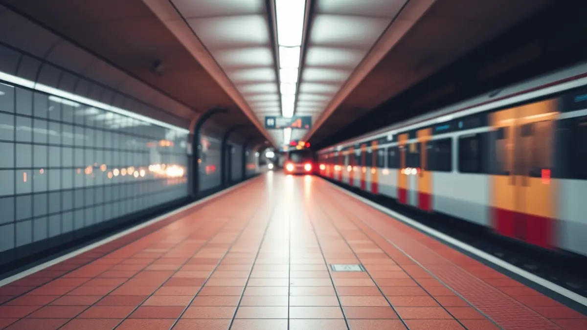 Imagen genérica de una estación de Metro de Madrid con las vías y el andén.