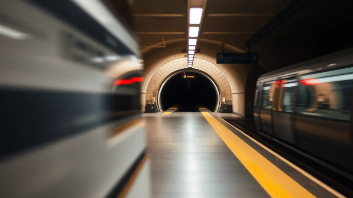 Generic image of an empty subway station in Madrid.