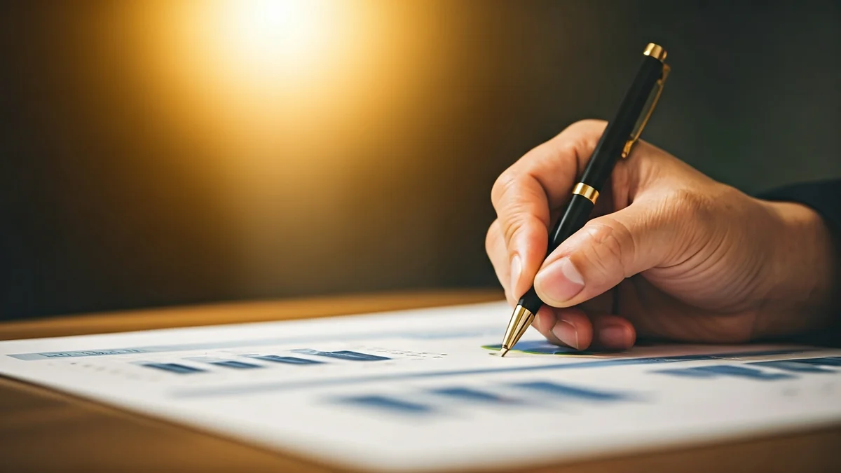 Imagen genérica de una mano con un bolígrafo sobre documentos económicos.