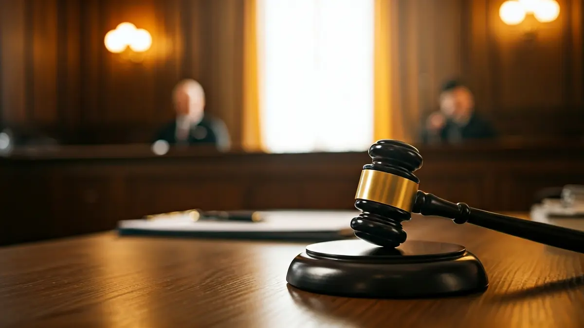 Imagen genérica de un mazo de juez sobre una mesa en un juzgado.