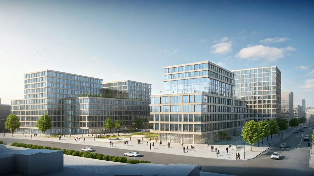 Image of the future City of Justice in Madrid, Valdebebas.