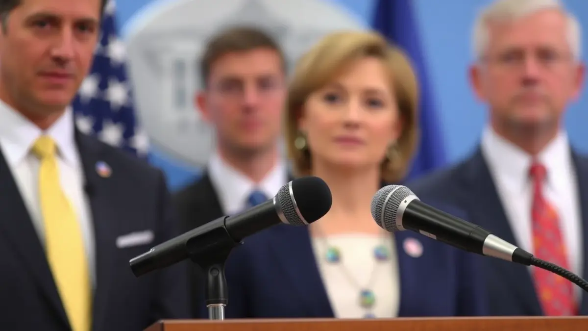 Generic image of a microphone on a podium, symbolizing an official statement.