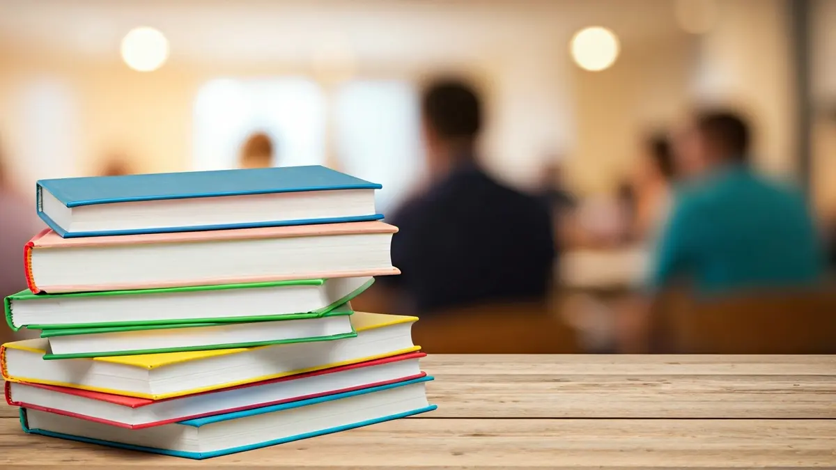 Generic image of children's books in a classroom.
