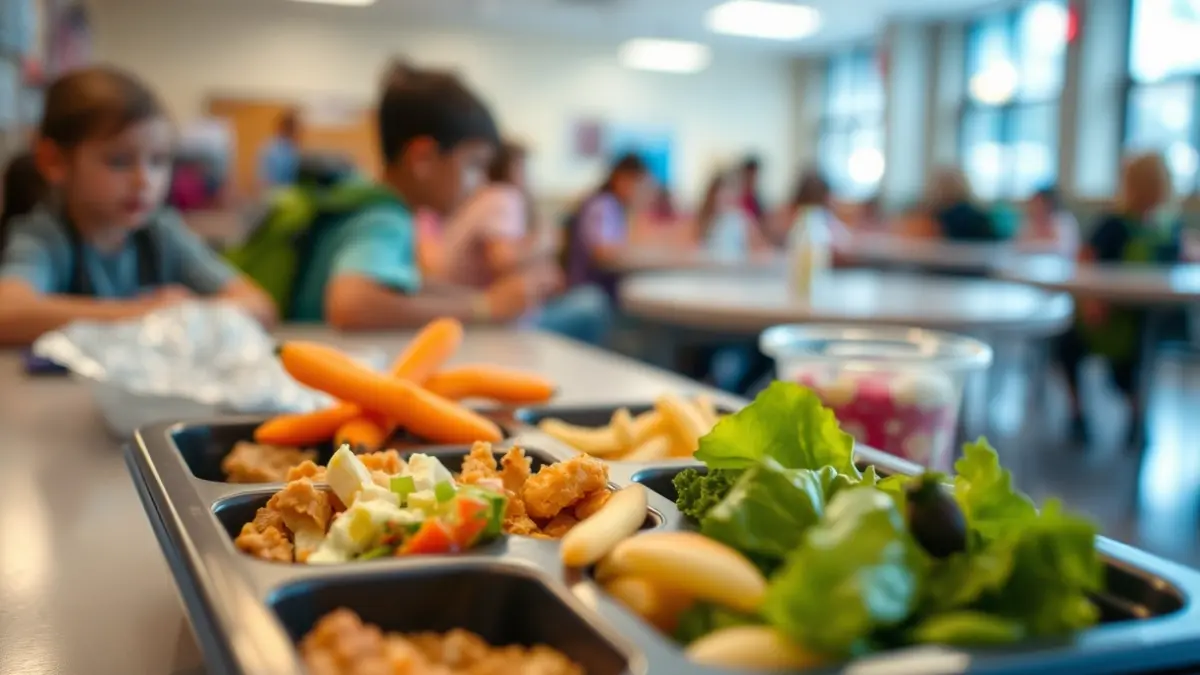 Imagen genérica de un plato de comida en un comedor escolar.