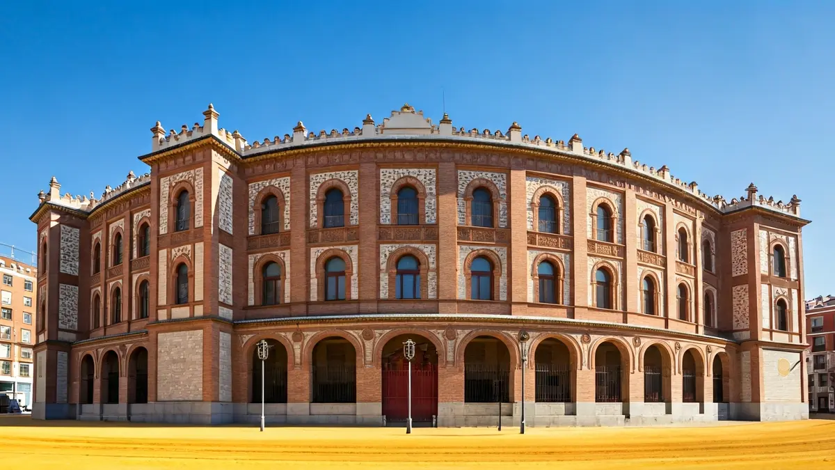 Facade of the Las Ventas Bullring in Madrid.