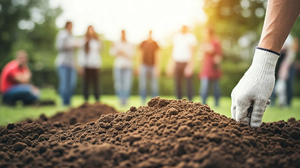 Imagen genérica de jóvenes voluntarios trabajando en un proyecto comunitario.