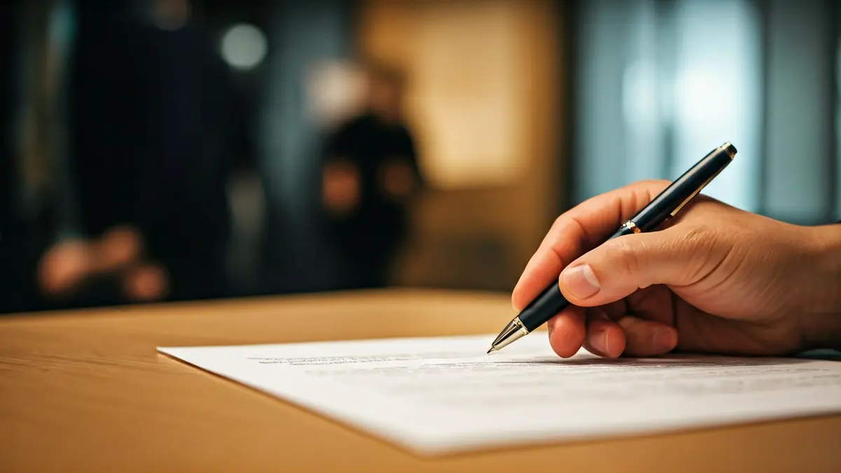 Generic image of a hand signing a document, symbolizing the approval of regulations.