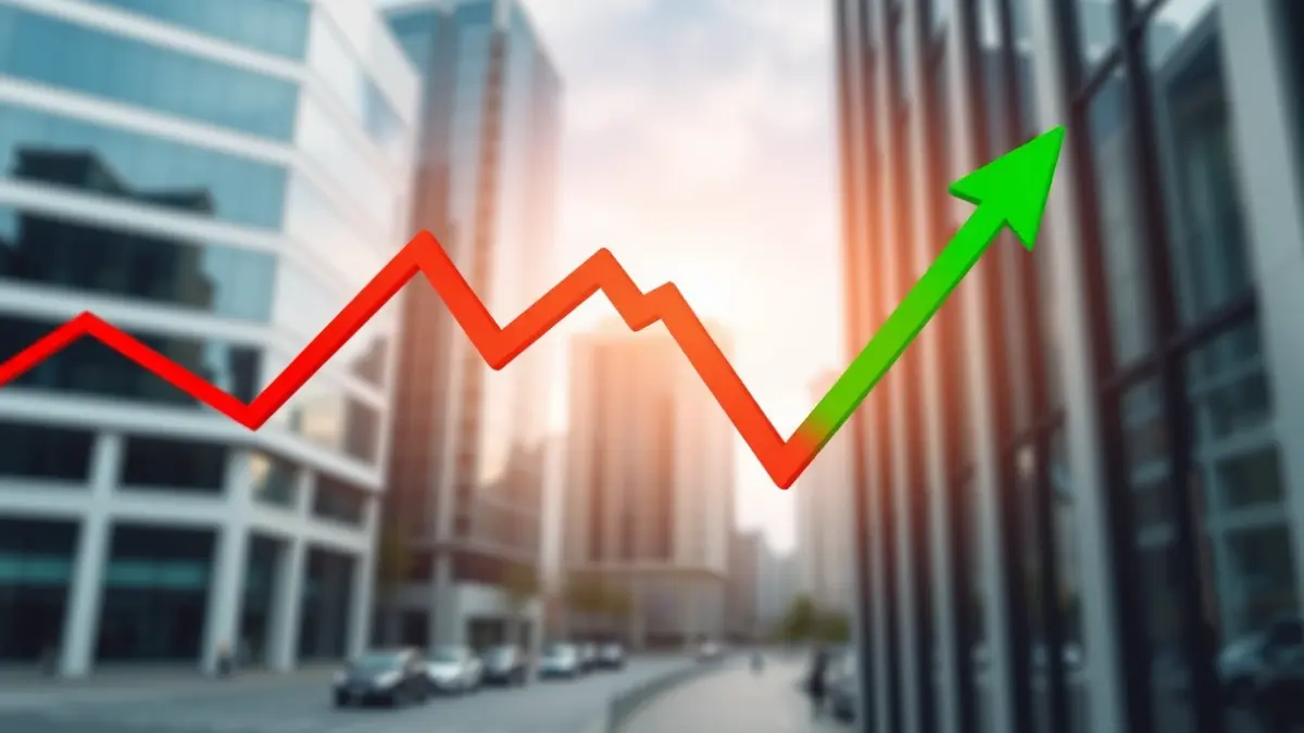 Imagen genérica de gráficos económicos que muestran tendencias de crecimiento y decrecimiento.