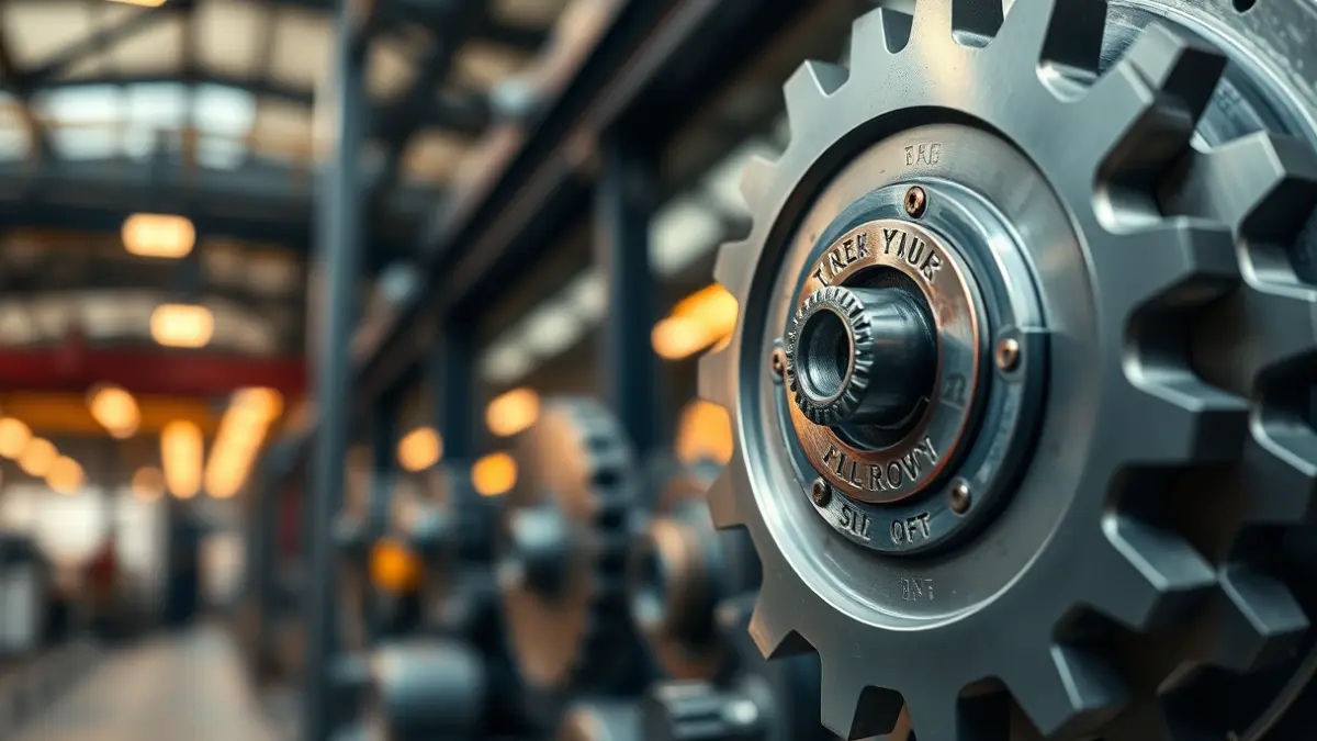 Generic image of industrial gears, symbolizing economic growth and efficiency.