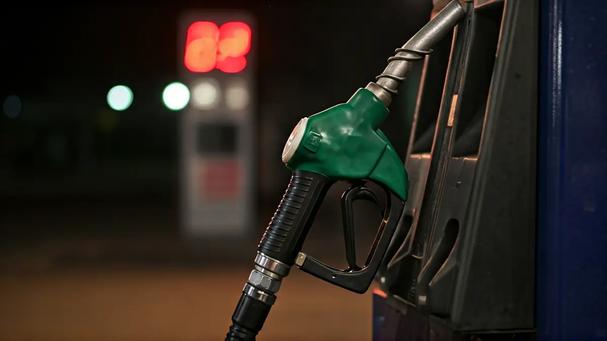 Generic image of a gas pump with increasing prices.