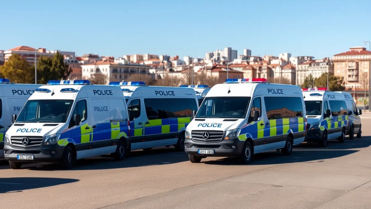 Generic image of Madrid Municipal Police vehicles.