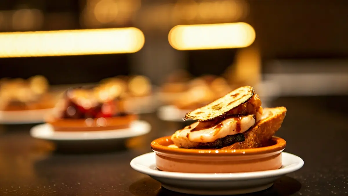 Image of the 'Rock & callos' tapa from Lavagú restaurant, winner of the championship.