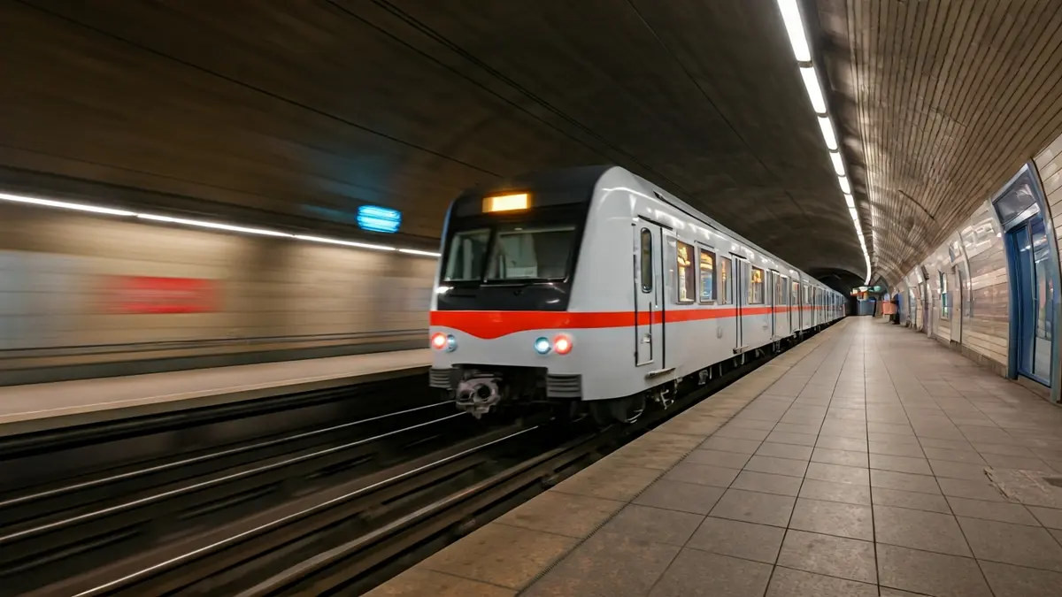 Generic image of a subway train entering a tunnel.