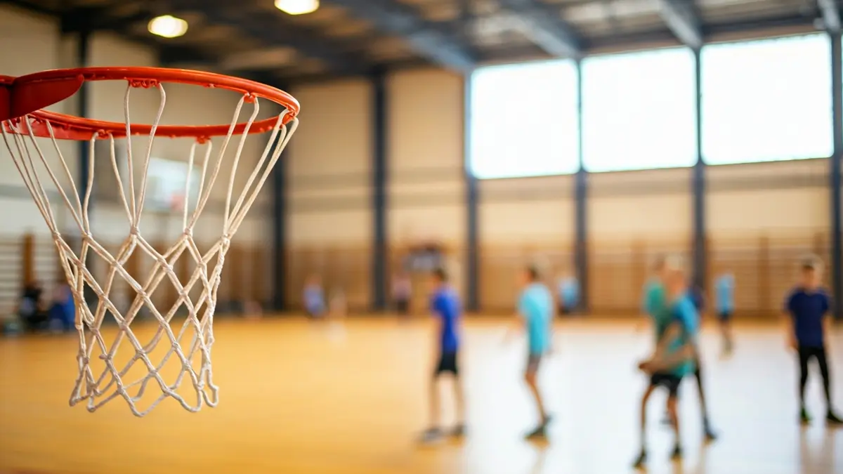 Generic image of a basketball court with children playing.