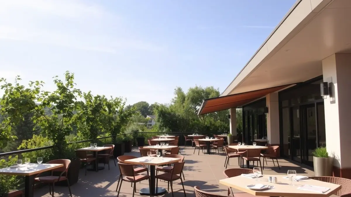 Imagen genérica de una terraza de restaurante al aire libre.