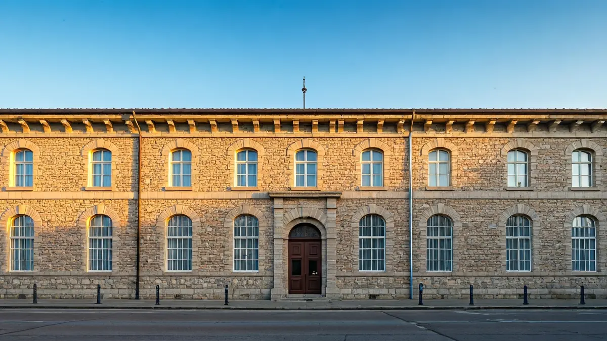 Facade of the Cuartel de Inválidos in San Lorenzo de El Escorial, venue for the conferences.