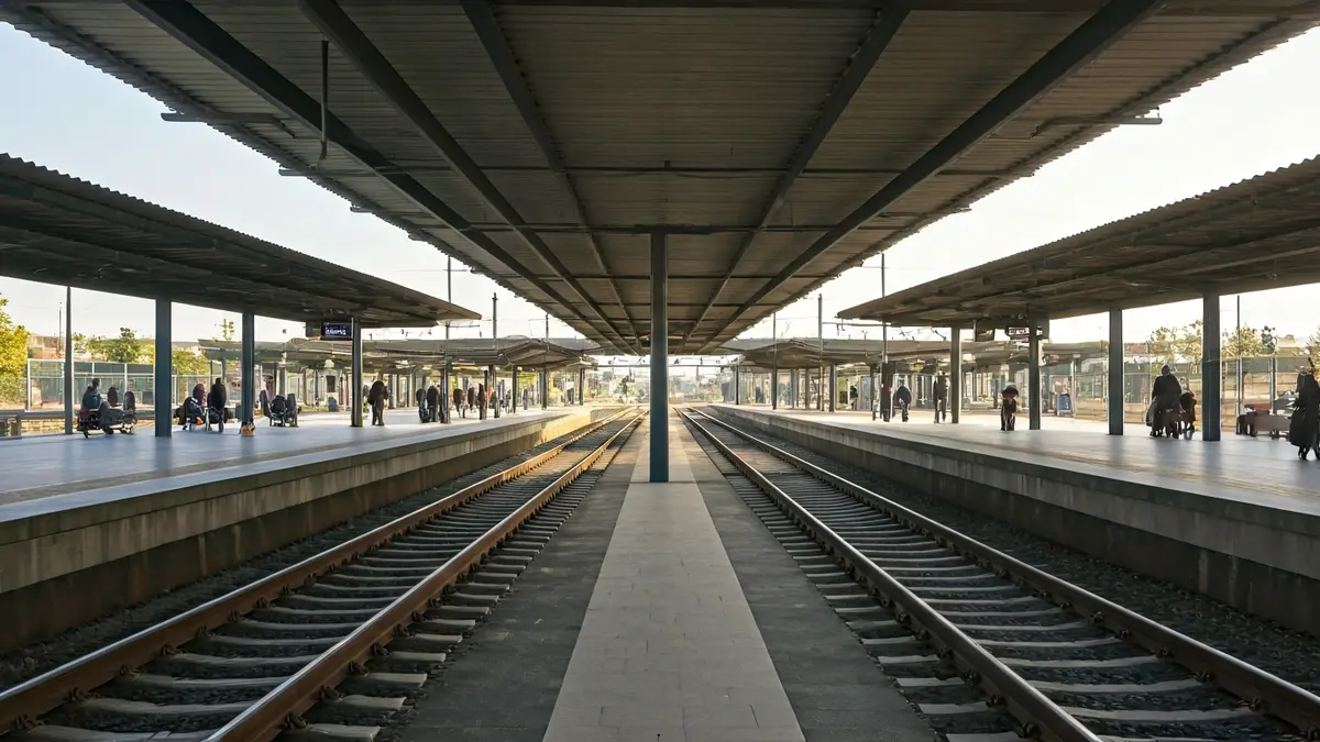 Imagen de una estación de Cercanías moderna y funcional en Tres Cantos.