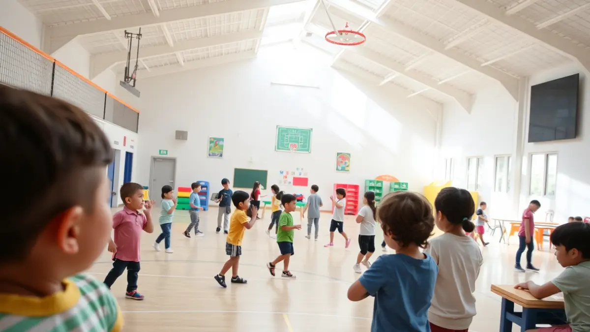 Imagen genérica de niños participando en actividades lúdico-educativas en un campamento de verano.