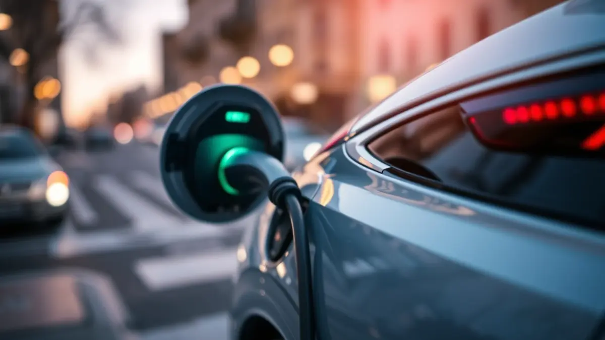 Imagen genérica de un punto de recarga eléctrica para vehículos en un entorno urbano.