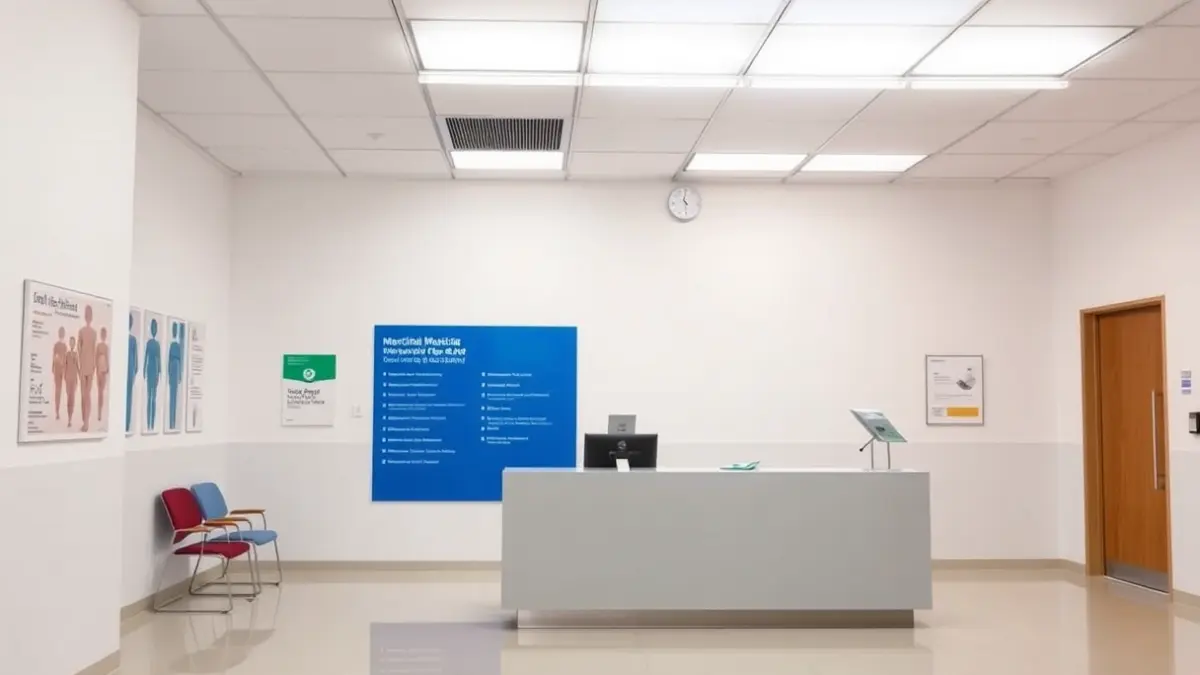 Imagen de un centro de salud municipal en Madrid, con un ambiente moderno y luminoso.