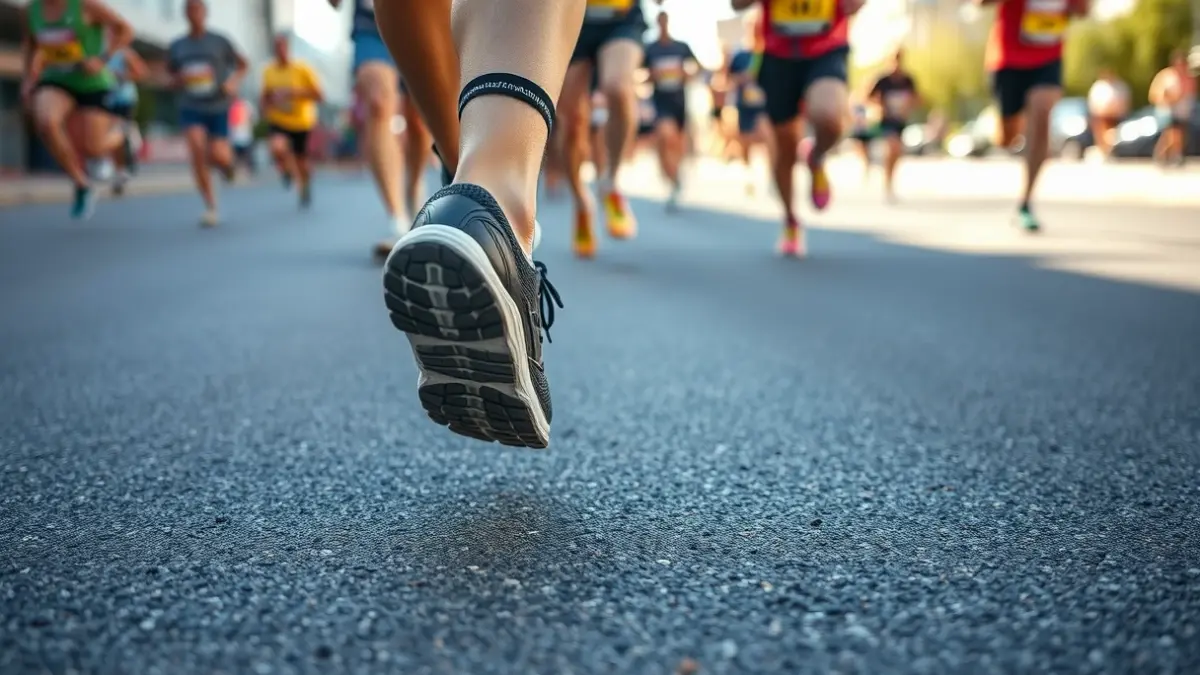 Generic image of a runner during an urban marathon.