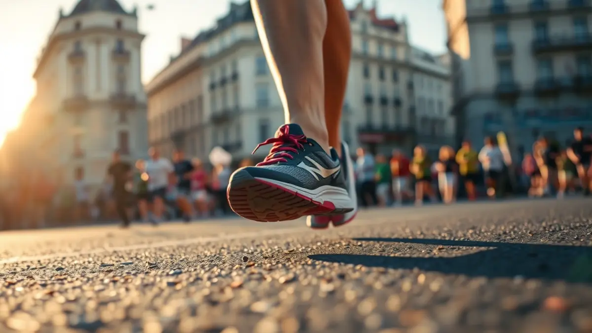 Generic image of a runner in an urban marathon.