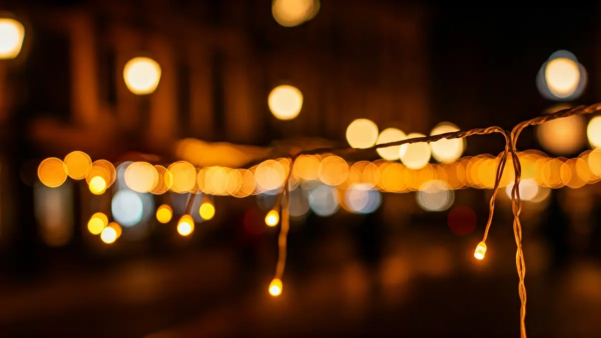 Imagen genérica de luces navideñas en una calle de la ciudad de Madrid.