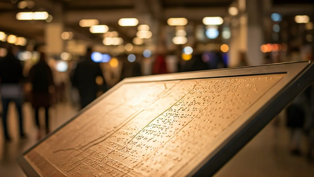 Generic image of a haptic map in a transport interchange.