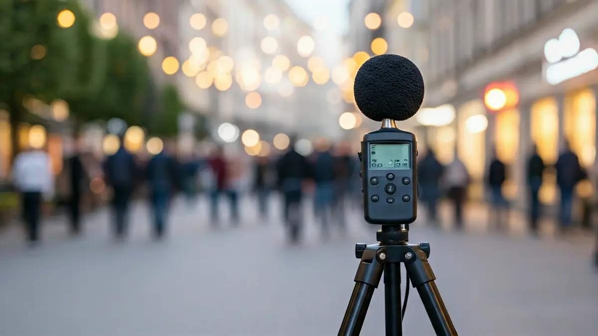 Generic image of a noise pollution meter in the city of Madrid.