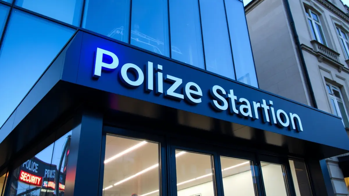 Generic image of a modern police station facade.