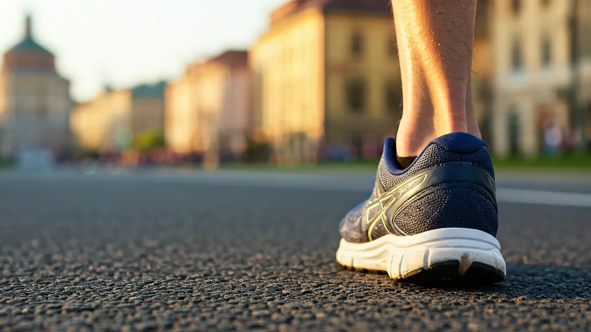 Generic image of a runner in an urban marathon.