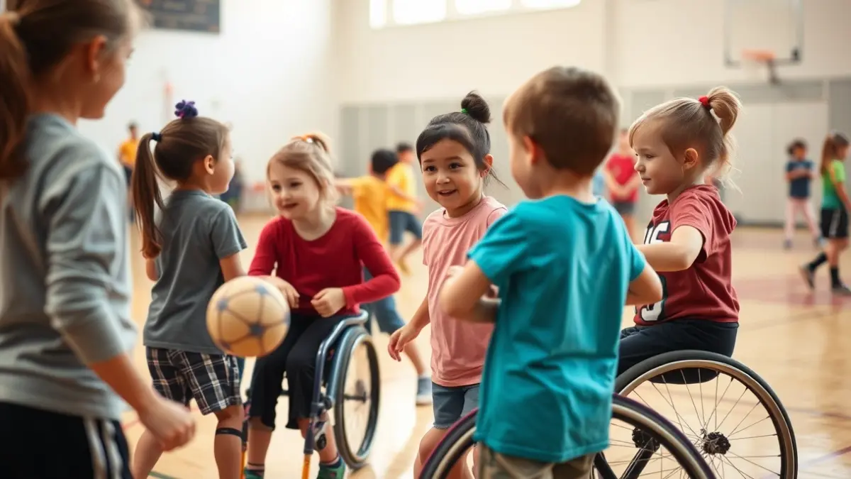 Generic image of children participating in inclusive sports activities.