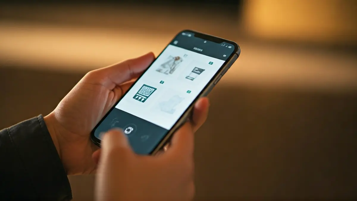 Generic image of a person using an online shopping application on a mobile phone.