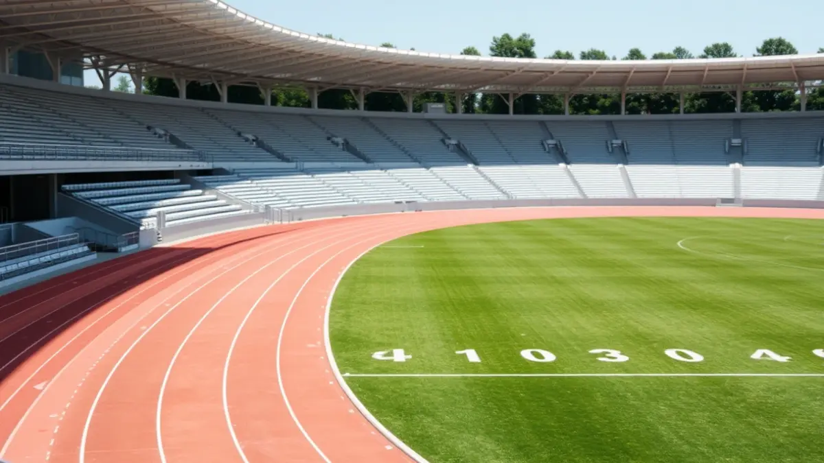 Imagen genérica de una pista de atletismo vacía bajo el sol.
