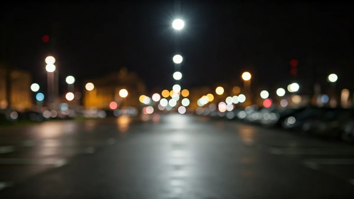 Imagen genérica de un aparcamiento oscuro por la noche, evocando un robo de coche.