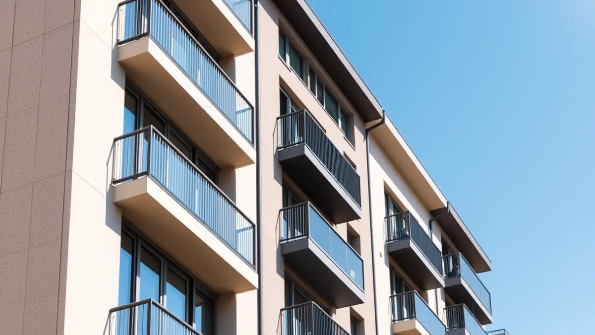 Imagen genérica de un edificio de apartamentos moderno en una ciudad europea.