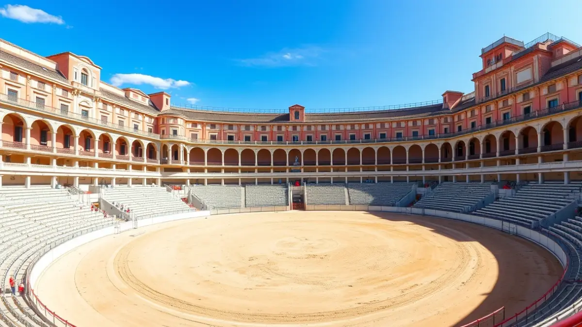 Imagen de la plaza de toros de Las Ventas en Madrid, vacía.