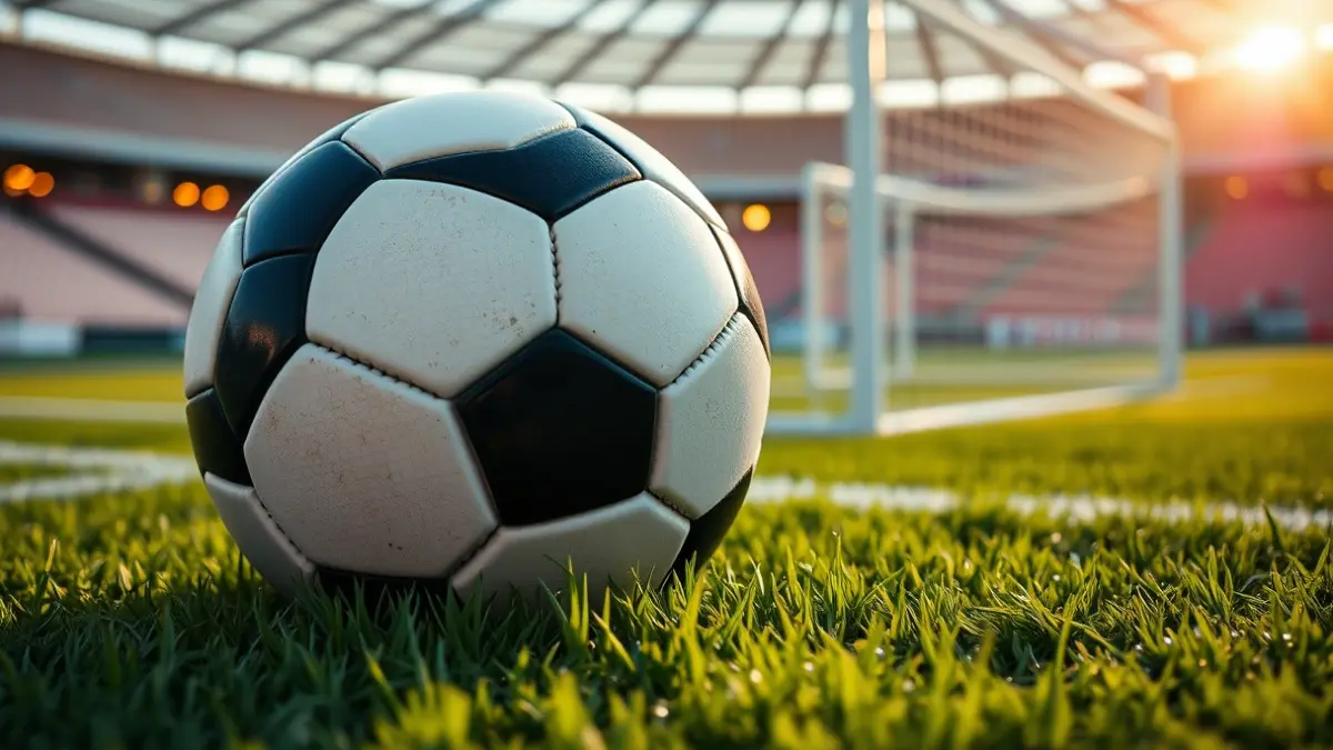 Generic image of a soccer ball on a grass field.