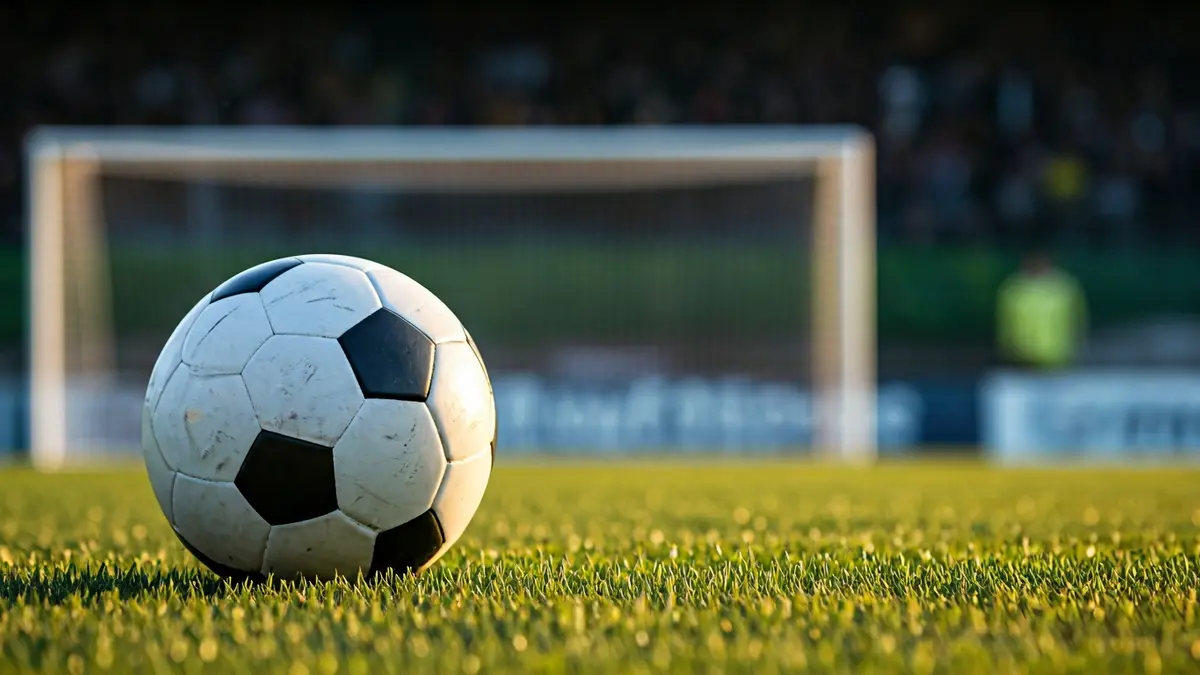 Generic image of a soccer ball on a green field.
