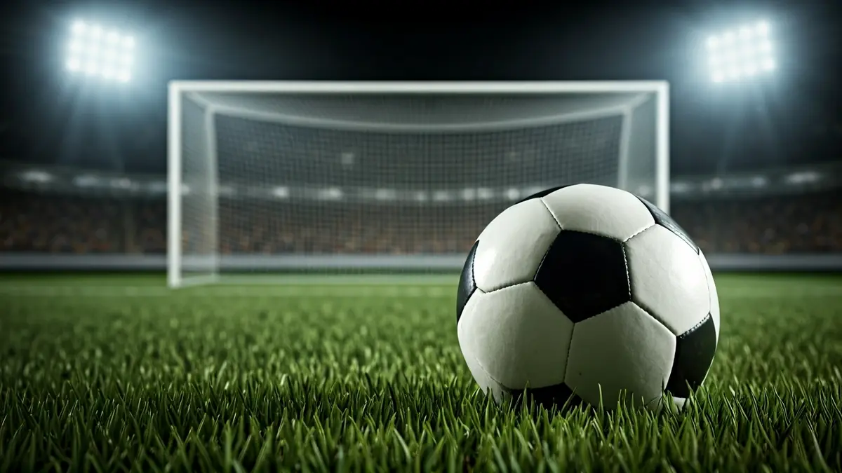 Imagen genérica de un balón de fútbol en el césped de un estadio.