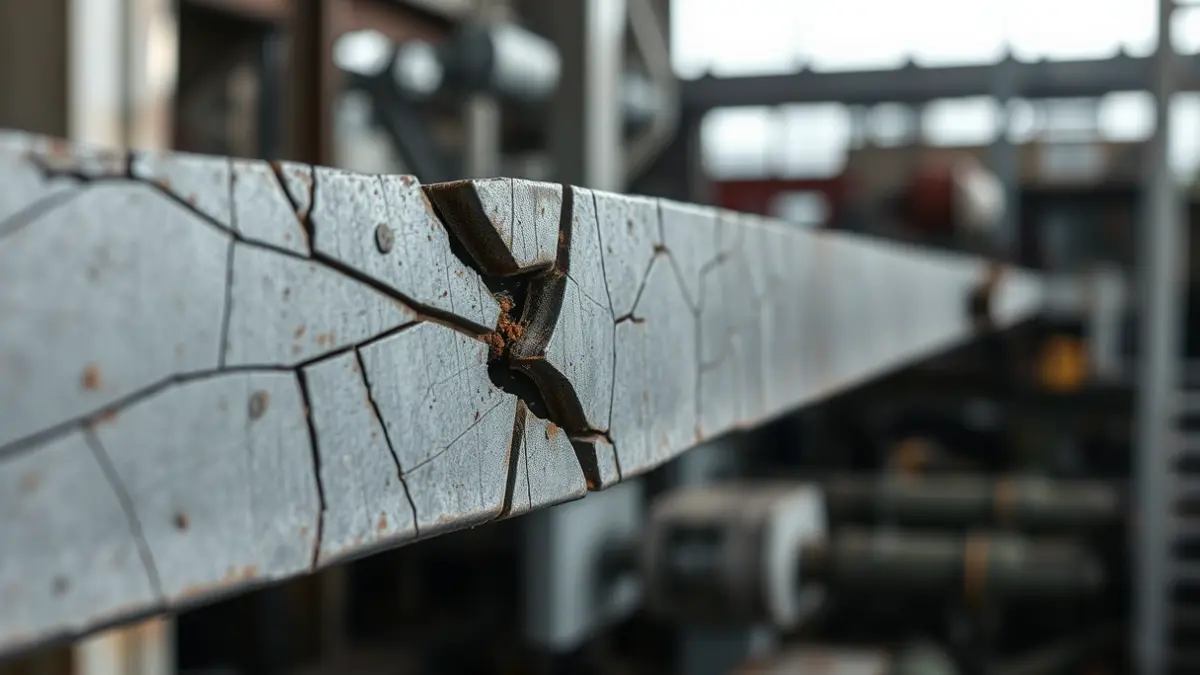 Generic image of fractured metal, symbolizing engineering failures.