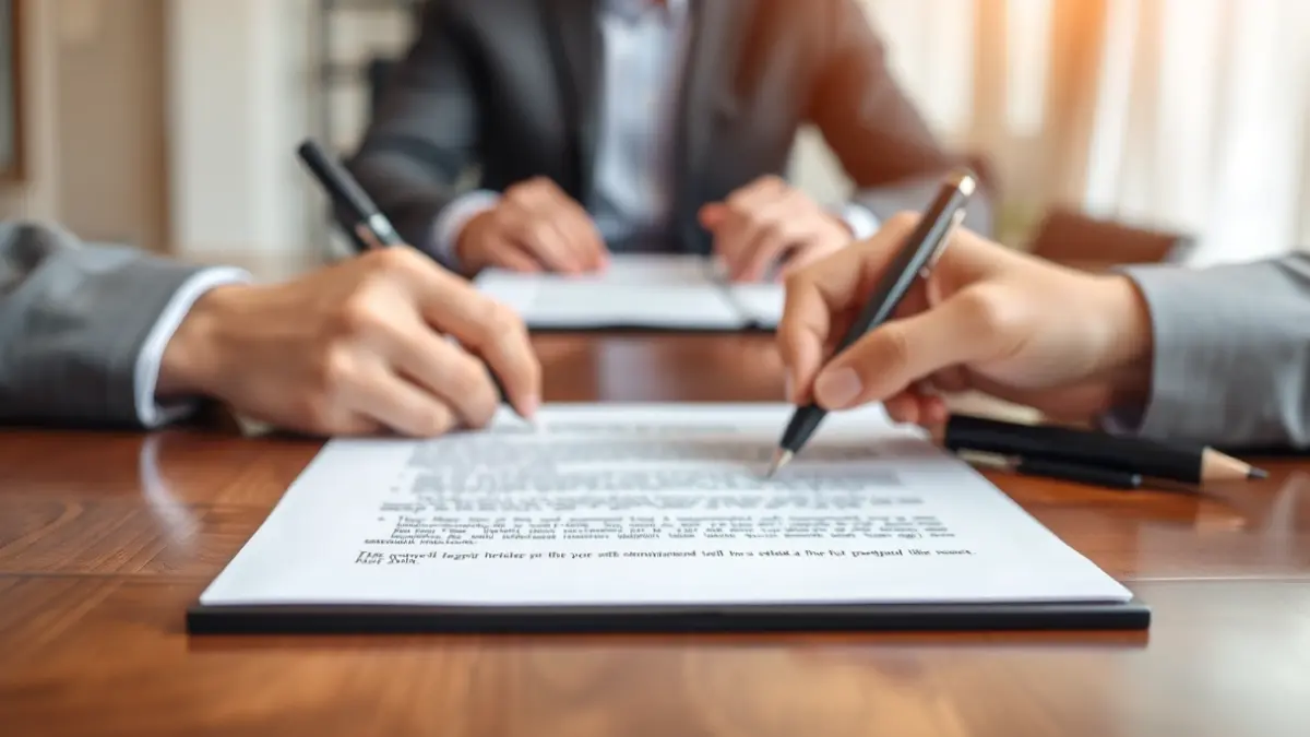 Imagen genérica de una carta oficial siendo firmada en un escritorio.