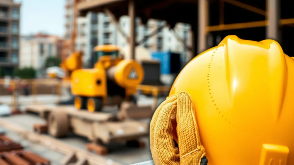 Generic image of workplace safety elements in a work environment.