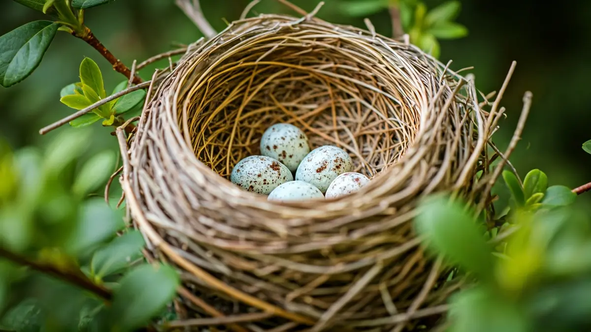 Imagen genérica de un nido de pájaro con huevos, simbolizando la ornitología y la conservación.