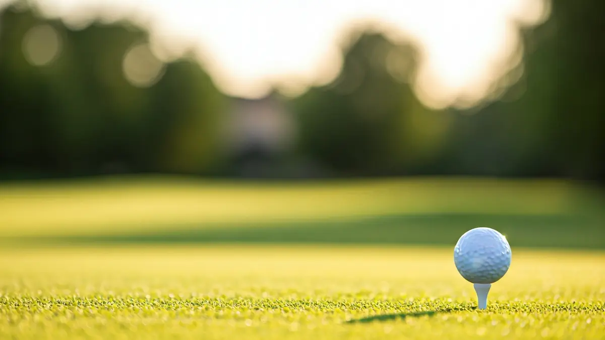 Imagen genérica de una pelota de golf en un campo.