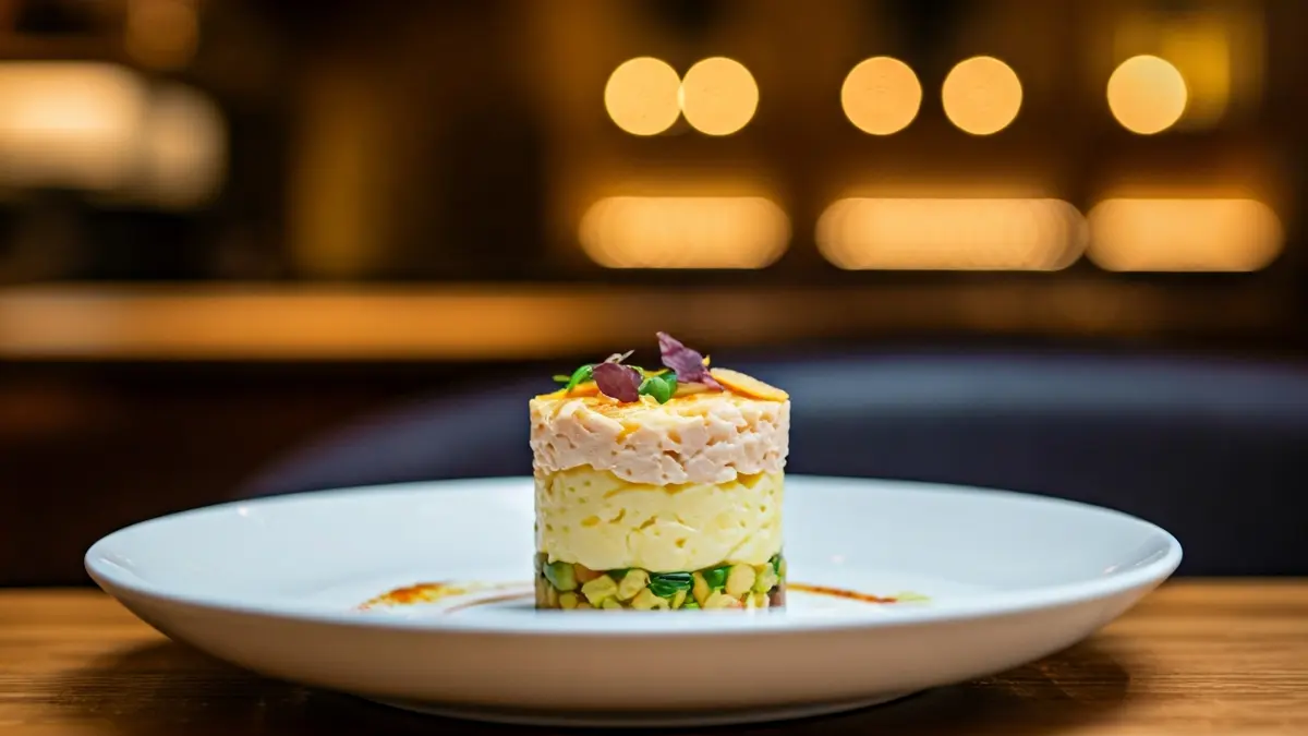 Generic image of a gourmet dish in a restaurant.